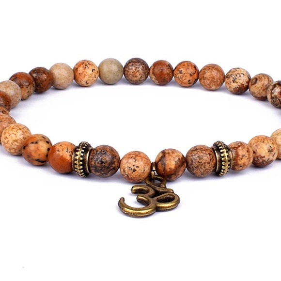 Set of two natural landscape Jasper bracelets - Picture 4 of 6